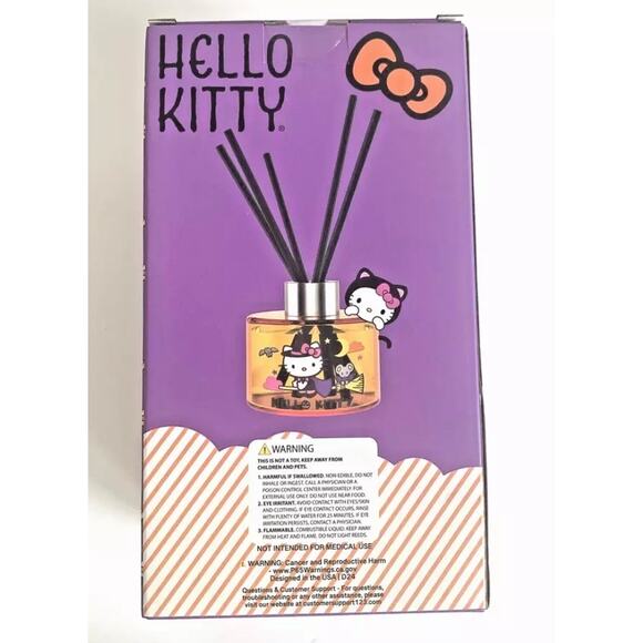 Hello Kitty Halloween Witch Kitty on Broom Peppermint Square Reed Diffuser - Picture 3 of 5